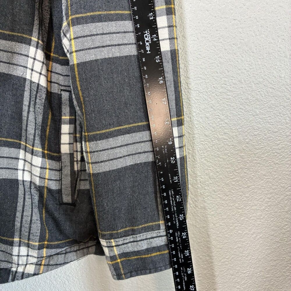 The North Face Jacket Mens 2XL Gray Plaid Sherpa Lined Flannel Shirt Jacket - Picture 9 of 16